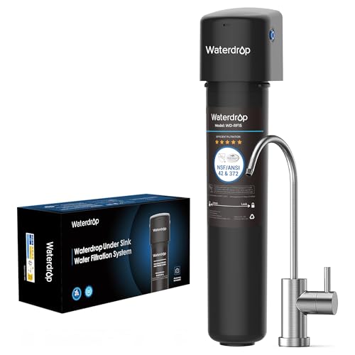 Waterdrop 15UB Untertisch Wasserfiltersystem mit Dediziertem Wasserhahn, NSF/ANSI 42 Zertifiziert,11000 Gallonen Wasserfilter Trinkwasser, Reduzieren Blei, Chlor, Schlechten Geschmack