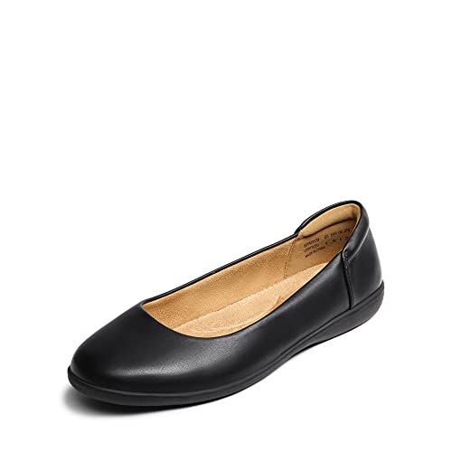 DREAM PAIRS Women’s Comfortable Ballet Dressy Work Flats, Round Toe Slip on Office Shoes