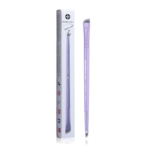 EIGSHOW Augenbrauenpinsel & Eyelinerpinsel mit Silberionen-Borsten, doppelendiger Makeup-Pinsel, abgewinkelter Augenbrauenpinsel, ultrafeiner Eyelinerpinsel(D104P)