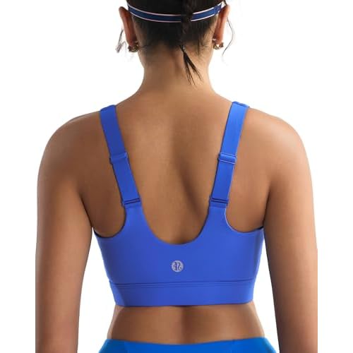 RUNNING GIRL Adjustable Straps High Impact Sports Bra for Women,High Support Workout Sports Bras with Sewn in Pads